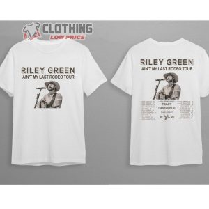 Riley Green Tour 2024 Tickets Merch, Riley Green Tour 2024 Setlist Shirt, Riley Green Red Rocks Ain’T My Last Rodeo Tour 2024 T-Shirt