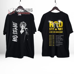 Rod Stewart Live In Concert 2024 Merch, Rod Stewart Asia Tour 2024 Shirt, Rod Stewart One Last Time T-Shirt