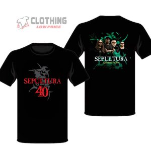 Sepultura Celebrating 40 Years The Through Death Tour 2024 Merch, Sepultura Quadra Tour 2024 T-Shirt, Sepultura T-Shirt, Hoodie And Sweater