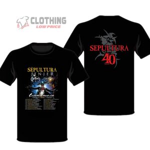 Sepultura European Farewell Tour 2024 Dates Merch, Sepultura 40 Year Logo T-Shirt, Sepultura European Tour 2024 Dates And Ticketmaster Shirt, Sepultura T-Shirt, Hoodie And Sweater