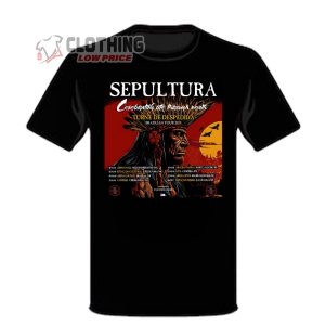 Sepultura Turne De Despedida Brazilian Tour 2024 T-Shirt, Sepultura Brazilian Tour 2024 Dates Merch, Sepultura 40 Years Celebrating The Through Death Tour 2024 T-Shirt, Hoodie And Sweater