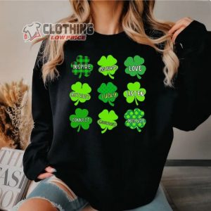 Shamrock St Patrick’s Day Sweatshirt, St Patricks Day Women Shirt, Lucky Clover Sweater, Lucky Patricks Crewneck, Lucky Charm Tee Gift