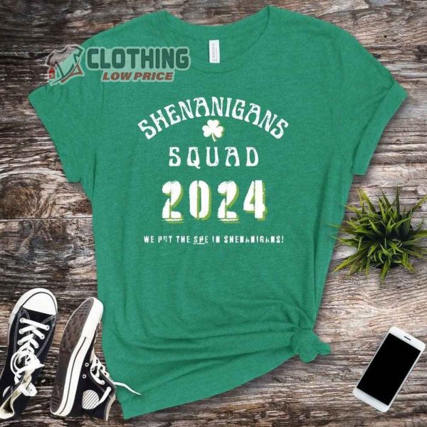 Shenanigans Squad 2024 St. Patrick’S Day Shirt, St. Paddy’S Day Tee, Saint Patrick’s Day Party, Lucky Charm Gift For Family