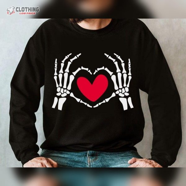 Skeleton Hands With Heart, Valentine’S DayHalloween Shirt