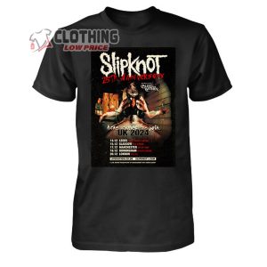 Slipknot UK 2024 Tour Dates Merch, Slipknot 25th Anniversary Shirt, Slipknot Tour 2024 Fan Gifts T-Shirt