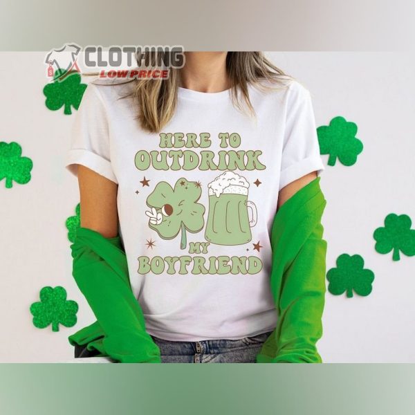 St Patricks Day Couple Shirts, St Paddy Green Beer 2024 T-Shirt, Groovy Shamrock T-Shirt For Couples, Drinking Shirt, Lucky Charm Tee Gift