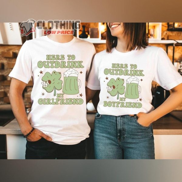 St Patricks Day Couple Shirts, St Paddy Green Beer 2024 T-Shirt, Groovy Shamrock T-Shirt For Couples, Drinking Shirt, Lucky Charm Tee Gift