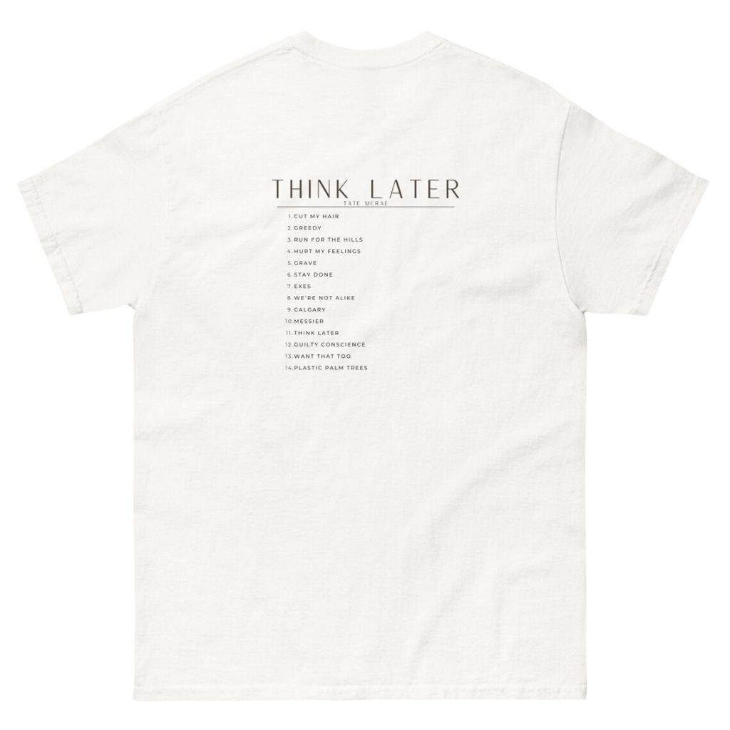 Tate Mcrae Album Tracklist Unisex T-Shirt, Tate McRae The Think Later