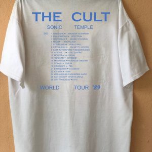 The Cult Sonic Temple World Tour 1989 Unisex T Shirt The Cult Hard Rock Tour TShirt The Cult Sonic Temple Tour Shirt The Cult Songs Music Tee Merch2