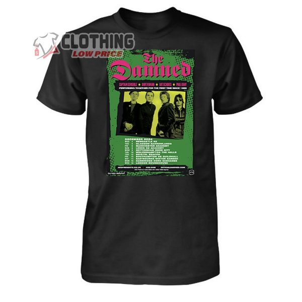 The Damned 2024 Tour Dates Merch, The Damned UK Tour 2024 Shirt, The Damned T-Shirt