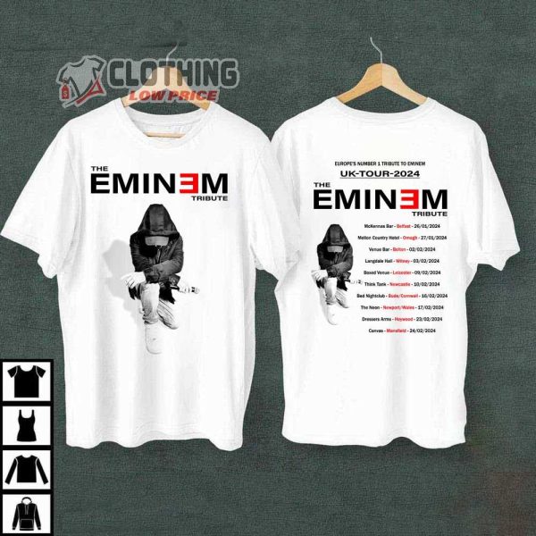 The Eminem Tribute UK Tour 2024 Merch, Eminem Concert 2024 Shirt, The Eminem Tribute T-Shirt