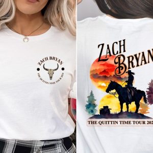The Quittin Time Tour 2024 Shirt, Zach Bryan Front And Back Shirt, Zach Bryan Concert Fan Sweatshirt