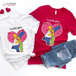 The Simpsons I Love You Shirts Matching Couple Love Shirts Simpson ValentineS Day T Shirt Simpsons Trend Valentine Tee 1