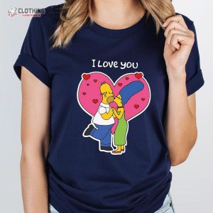 The Simpsons I Love You Shirts Matching Couple Love Shirts Simpson ValentineS Day T Shirt Simpsons Trend Valentine Tee 4