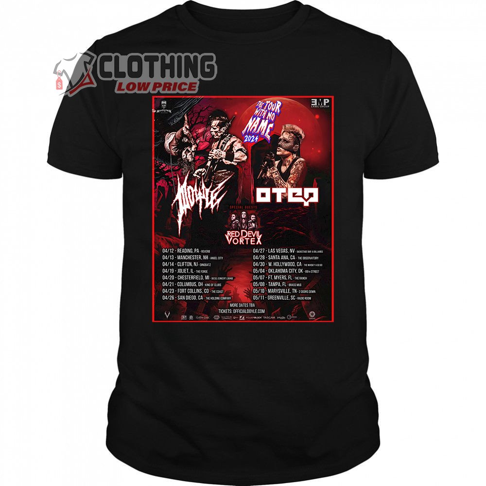 The Tour With No Name 2024 Merch, Doyle, Otep And Red Devil Vortex