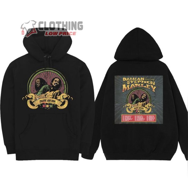 Traffic Jam Tour 2024 Merch, Damian Jr. Gong & Stephen Marley Traffic Jam 2024 Tour Shirt, Damian And Stephen Marley Tour Hoodie