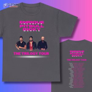Trilogy Tour Tshirt, Enrique Iglesias Ricky Martin Pitbull Concert Crewneck Tshirt