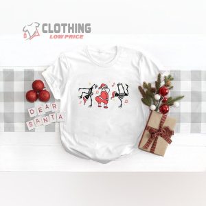 Twerking Santa Dancing Christmas Shirt, Funny Christmas Skeletons Shirt, Santa Dancing With Skeleton Christmas Tee, Christmas Gift