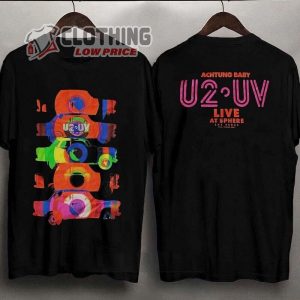 U2 Las Vegas T- Shirt, U2 Achtung Baby Las Vegas Tour 2024 Sweatshirt, U2 Songs List Hoodie