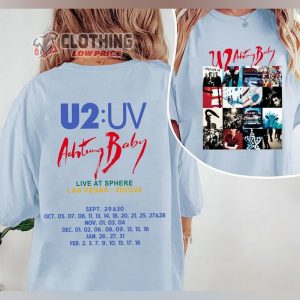 U2 Rock Band Achtung Baby Tour 2024 T Shirt U2 Rock Band Tour Dat2