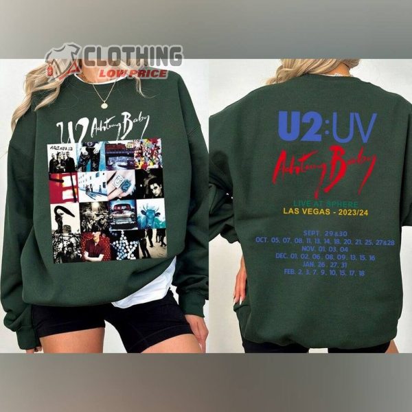 U2 Rock Band Achtung Baby Tour 2024 T-Shirt, U2 Rock Band Tour Dates Shirt, U2 Graphic Tee, U2 Christmas Gift