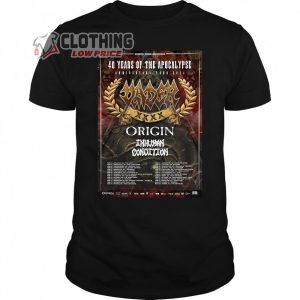 Vader Tour 2024 Merch Vader 40 Years Of The Apocalypse Anniversary T0ur 2024 Shirt Vader Setlist 2024 T Shirt