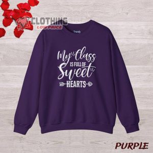 Valentine Teacher Sweatshirt My Class Is 3