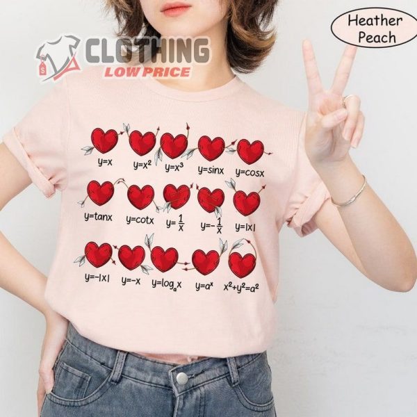 Valentine’S Day Math Teacher Sweatshirt, Funny Heart Teacher Shirt, Valentine Math Lover Shirt, Math Teacher Gift, Teacher Valentine’S Merch