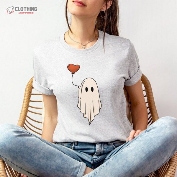 Valentine’S Day Tshirt Cute Ghost Valentines Day