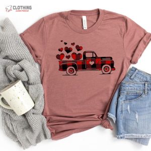 Valentines Buffalo Plaid Truck ShirtValentines Day Shirts For Woman 2
