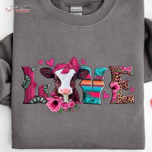 Valentines Day Cow Love Day Shirts For Women Cute Valentine Shirt Family Squad Christmas Mardi Gras Cat Dog 2