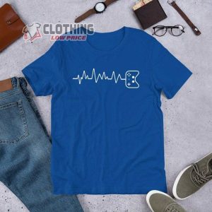 Video Game Heartbeat T Shirt Funny Gaming Tee Videogame Player Shirt3