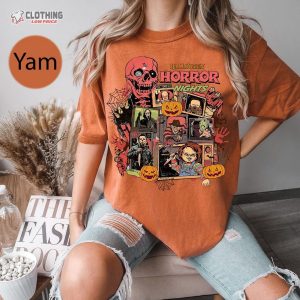 Vintage 90S Halloween Movies Retro Horror Night Comfort Colors Shirt Horror Movies Characters Shirt 1