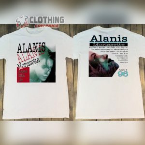 Vintage Alanis Morissette Jagged Little Pill Tour 96 Unisex T-Shirt, Alanis Morissette Tour 1996 Doubled Sides Shirt, 90s Vintage Alanis Morissette Shirt, Music Tour Merch