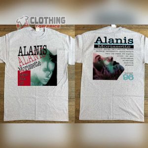 Vintage Alanis Morissette Jagged Little Pill Tour 96 Unisex T-Shirt, Alanis Morissette Tour 1996 Doubled Sides Shirt, 90s Vintage Alanis Morissette Shirt, Music Tour Merch