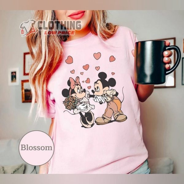 Vintage Mickey Minnie Valentine Shirt, Disney Valentines Day Sweatshirt, Valentine’S Day Shirt, Disney Shirt, Disneyworld Fan Gift