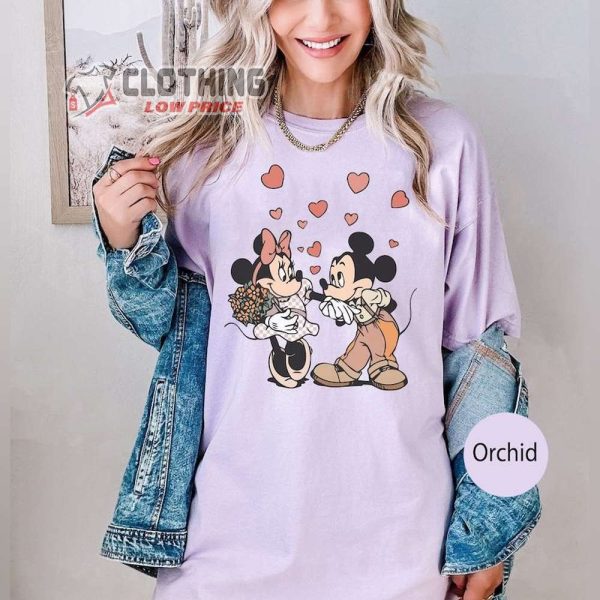 Vintage Mickey Minnie Valentine Shirt, Disney Valentines Day Sweatshirt, Valentine’S Day Shirt, Disney Shirt, Disneyworld Fan Gift