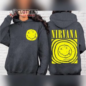 Vintage Nirvama Smiley Face Doubled Sides Sweatshirt Trendy 90s Nirvana Band T Shirt Nirvana Nevermind Album Shirts Nirvana Hoodie Nirvana Sweater4