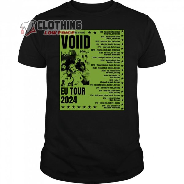 Voiid Live European Tour 2024 Merch, Voiid Concert 2024 Shirt, Concert Voiid Tour 2024 Poster T-Shirt
