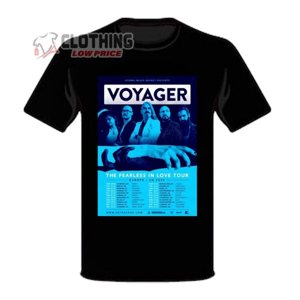 Voyager Tour 2024 Merch, Voyager 2024 The Fearless In Love Tour Eu And Uk T-Shirt, Voyager Shirt, The Fearless In Love Tour Dates And Ticketmaster T-Shirt, Hoodie And Sweater