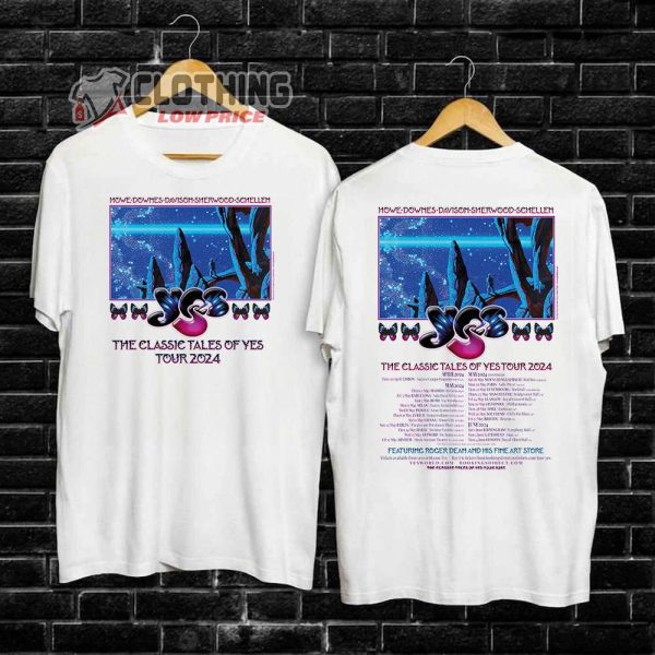 YES Band Tour Dates 2024 Merch, Yes Band The Classic Tales Of Yes Tour 2024 Shirt, Yes European Tour 2024 Fan Gifts T-Shirt