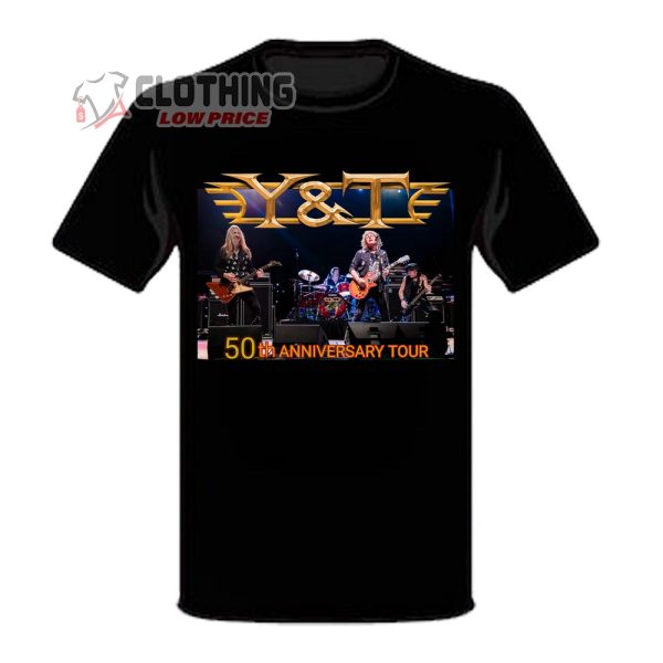 YT Fifty Years Anniversary European Tour 2024 Merch, Y And T Tour 2024 Band Poster T-Shirt, Y And T T-Shirt, Hoodie And Sweater