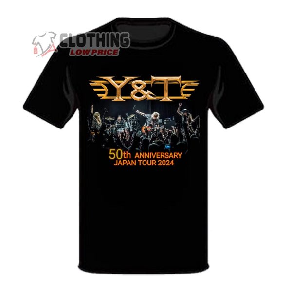 YT Fifty Years Anniversary Japan Tour 2024 Merch, Y And T Tour 2024 Band Poster T-Shirt, Y And T T-Shirt, Hoodie And Sweater