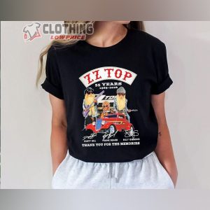 Zz Top 55 Years 1969-2024 Thank You For The Memories T-Shirt