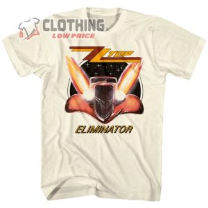 Zz Top Men’s T- Shirt, Eliminator Car Album Cover Graphic Tee, Zz Top Album Covers Merch