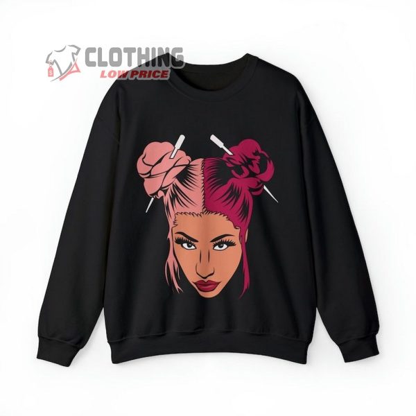 Nicki Minaj Chinese Buns Art Shirt, Chun Li Red Ruby Da Sleeze T-Shirt, Queen Nicki Fan Gift