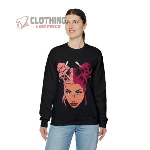 Nicki Minaj Chinese Buns Art Shirt, Chun Li Red Ruby Da Sleeze T-Shirt, Queen Nicki Fan Gift