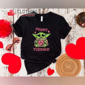 Baby Yoda Valentine Shirt, Disney Valentine Shirt, Heart Design, Cut E Gift, Happy Valentine Shirt, Kids Yoda Heart Design Shirt