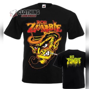 13 Tales of Cadaverous Cavorting Rob Zombie Album T-Shirt, Rob Zombie Hellbilly Deluxe 2 Sides Shirt