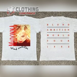 1990 Madonna Blond Ambition World Tour Concert Unisex T Shirt Madonna Blond Ambition 98 Tee 1